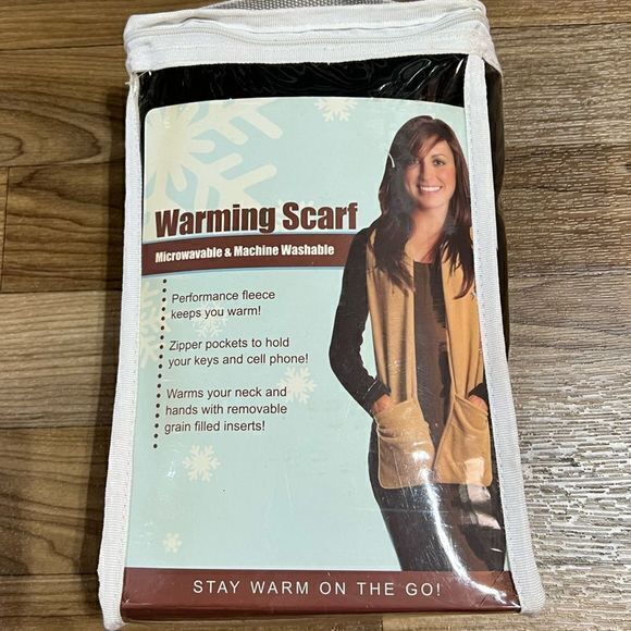 NWT Winter Microwavable Washable Warming Scarf Performance Fleece One Size - Picture 1 of 6